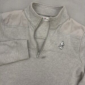 Vineyard Vines 1/4 Zip Mens Large Gray Chicago Cubs Pullover Sweater Sweatshirt